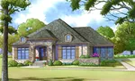 Contemporary House Plan Front Photo 10 - Hanover Manor European Home 155D-0020 - Search House Plans and More