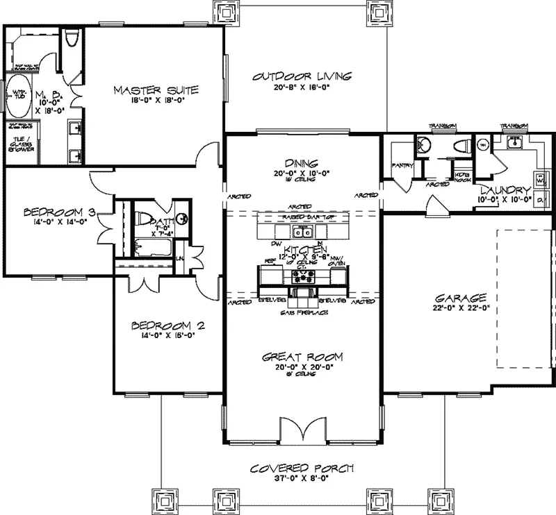 Contemporary House Plan First Floor - Nelcrest Place Modern Home 155D-0021 - Shop House Plans and More