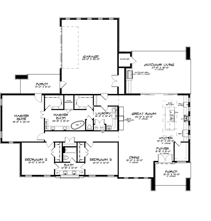 Adobe House Plans & Southwestern Home Design First Floor - Preston Drive Modern Home 155D-0022 - Shop House Plans and More