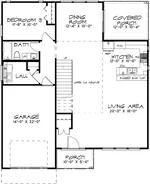 Rustic House Plan First Floor - Adler Modern Prairie Home 155D-0051 - Search House Plans and More