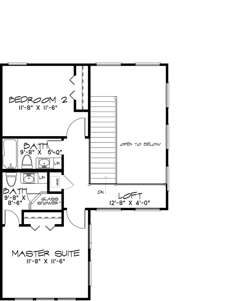 Rustic House Plan Second Floor - Adler Modern Prairie Home 155D-0051 - Search House Plans and More