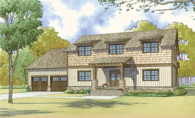 Country House Plan Front of Home - Glenmare Rustic Country Home 155D-0057 - Search House Plans and More