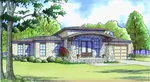 Ranch House Plan Front of House 185D-0011