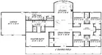 Ranch House Plan First Floor - Flat Acres Country Home 155D-0116 - Search House Plans and More