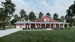 Ranch House Plan Front of Home - Flat Acres Country Home 155D-0116 - Search House Plans and More