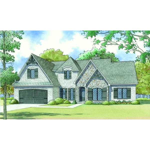 Traditional House Plan Front Photo 09 - Norledge European Home 155D-0075 - Shop House Plans and More