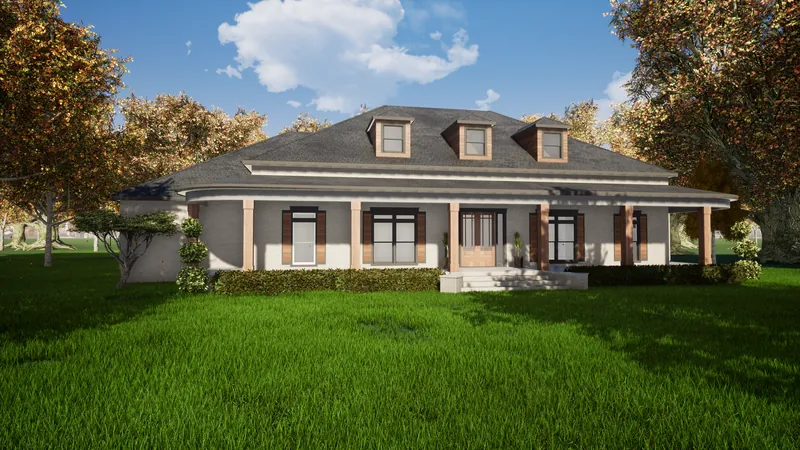 Southern House Plan Front of Home - Farmers Grove Country Home 155D-0086 - Search House Plans and More