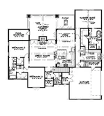 English Cottage House Plan First Floor - Woods Edge Rustic Home 155D-0095 - Shop House Plans and More