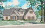 Ranch House Plan Front of House 185D-0018