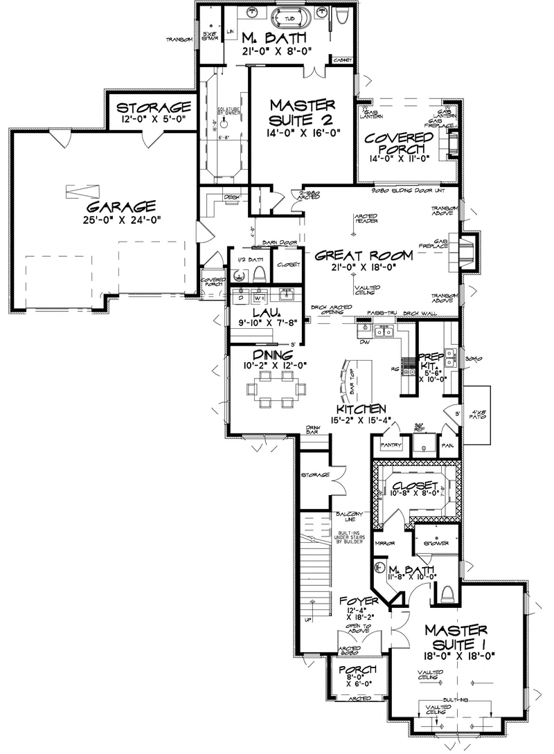 European House Plan First Floor - Cheswick European Home 155D-0132 - Search House Plans and More