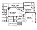 Country House Plan First Floor - Mansfeld Craftsman Home 155D-0104 - Shop House Plans and More