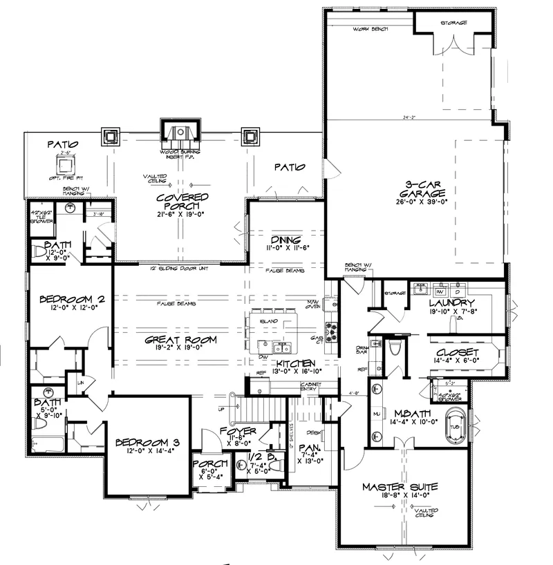 European House Plan First Floor - Raphaela Row European Home 155D-0123 - Shop House Plans and More