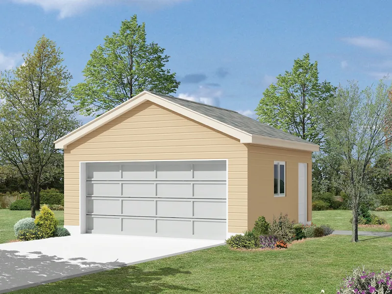 Economical two-car garage is an easy-to-build choice