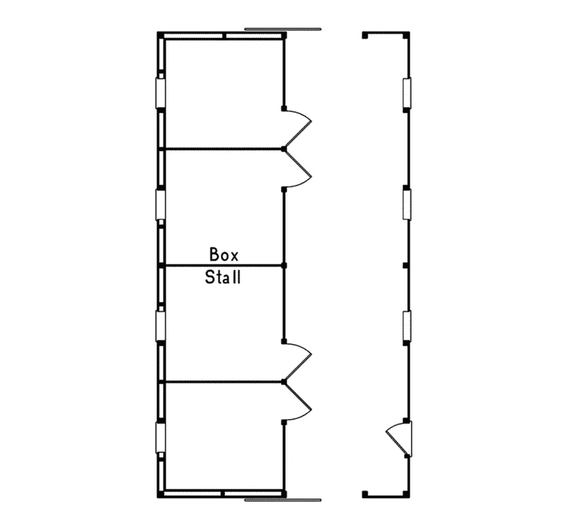 Building Plans First Floor - Farmville Horse Barn Building 002D-7511 | House Plans and More