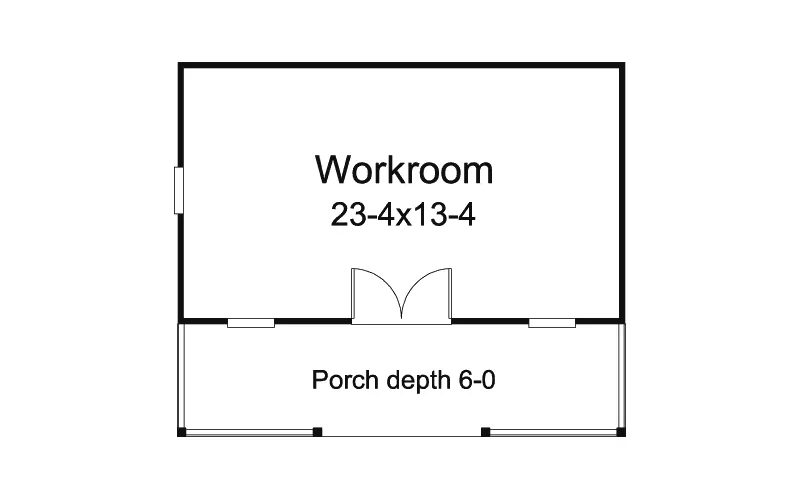 Building Plans First Floor - Herndon Workroom With Porch 002D-7520 | House Plans and More