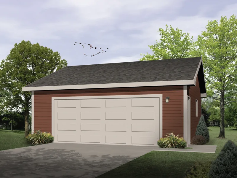 Two-car garage is the perfect style to match any house design
