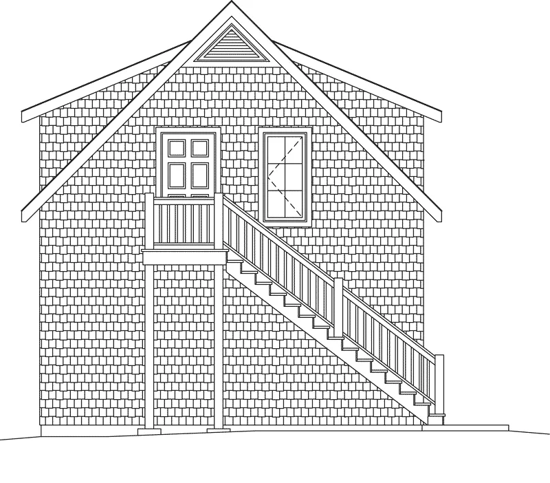 Building Plans Left Elevation - Briona Garage With Loft 059D-6064 | House Plans and More