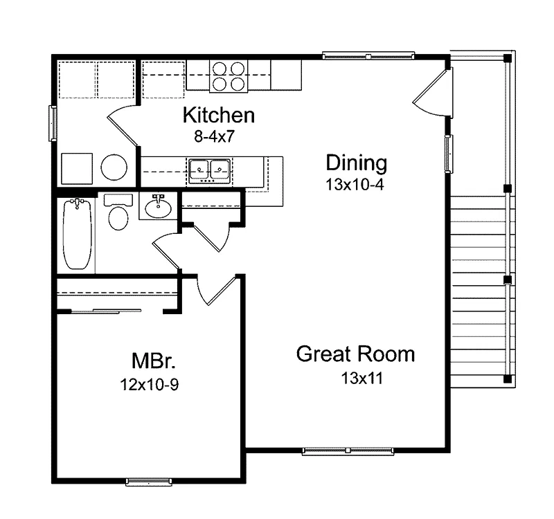 Building Plans Second Floor - Sonoata Garage Apartment 059D-7513 | House Plans and More
