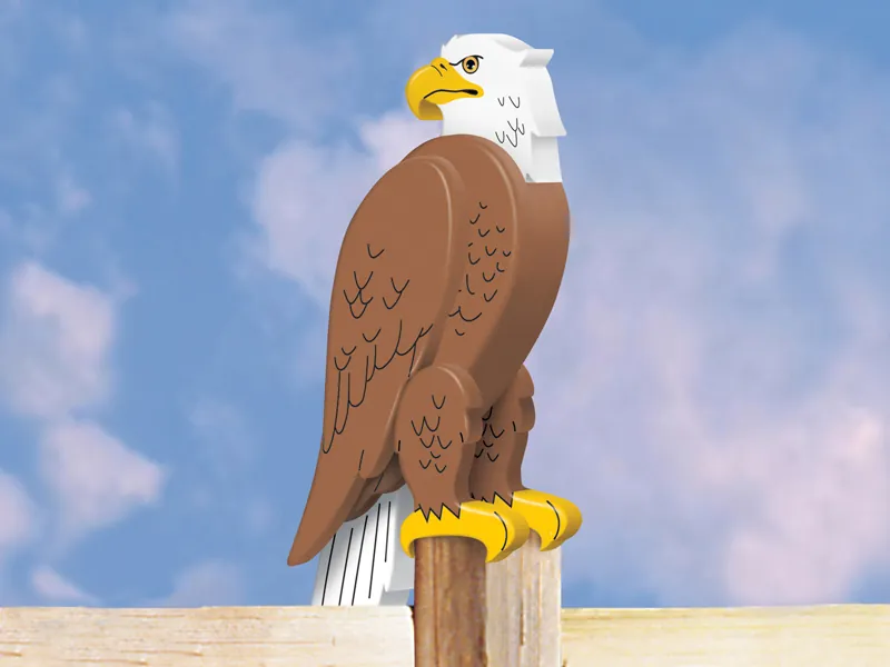 Big 3D eagle looks great when perched on a post or fence
