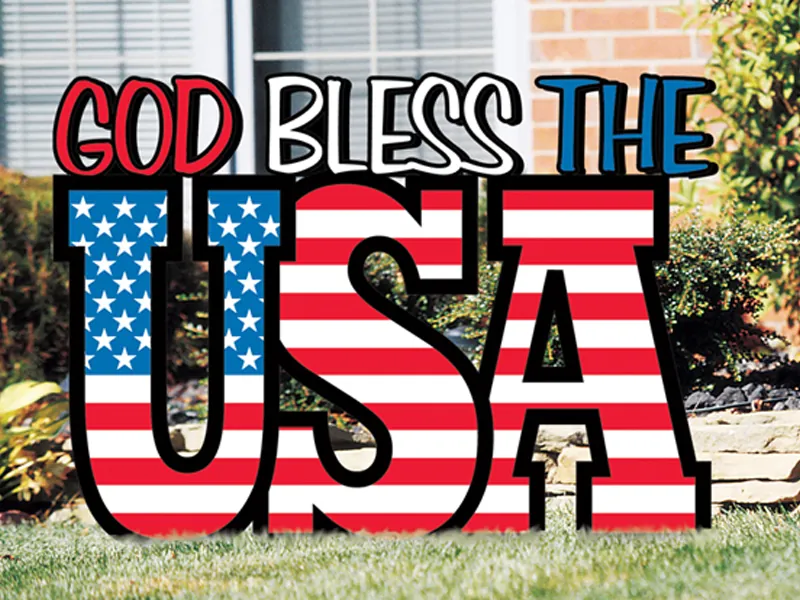 USA Yard art display is a great way to display your patriotism