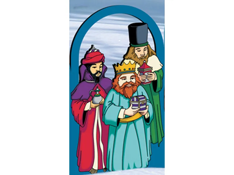 Beautiful arched pattern featuring the three wise men