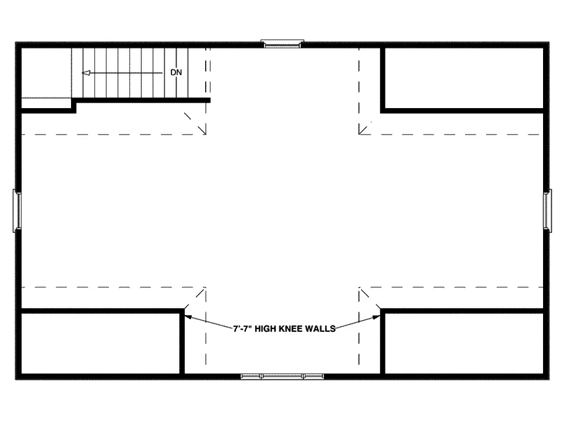 Building Plans Second Floor - Appelbaum 3-Car Carriage House 108D-6002 | House Plans and More