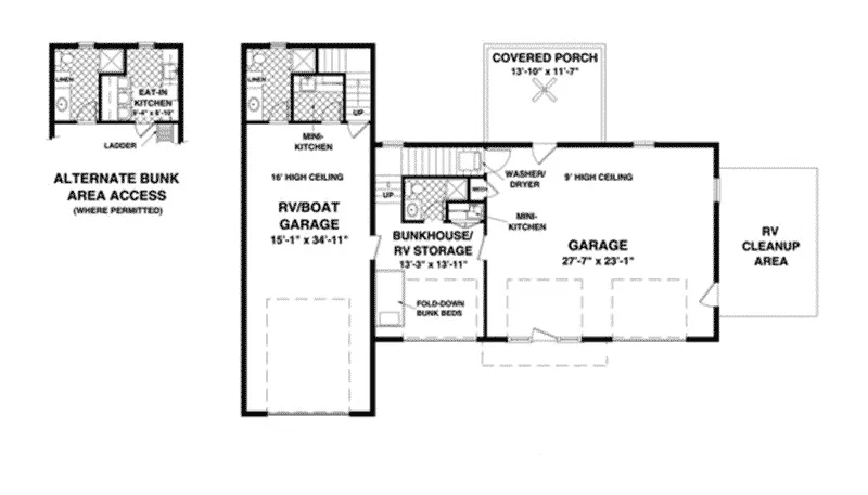 Building Plans Lower Level Floor - 108D-7513 | House Plans and More
