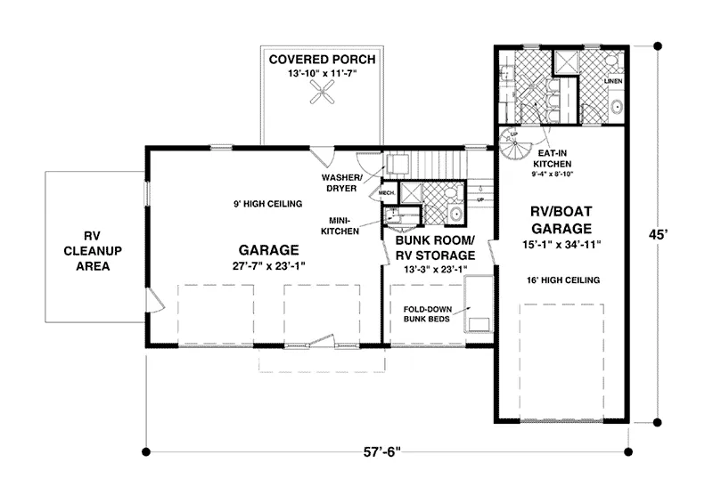 Building Plans Garage Floor Plan - 108D-7514 | House Plans and More