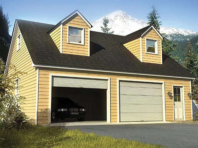 Building Plans Front of Home - Krueger Cape Cod Style Garage 109D-6013 | House Plans and More