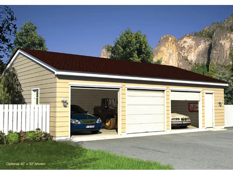 Building Plans Front of Home - Molly Garage With Tall Door 109D-6015 | House Plans and More