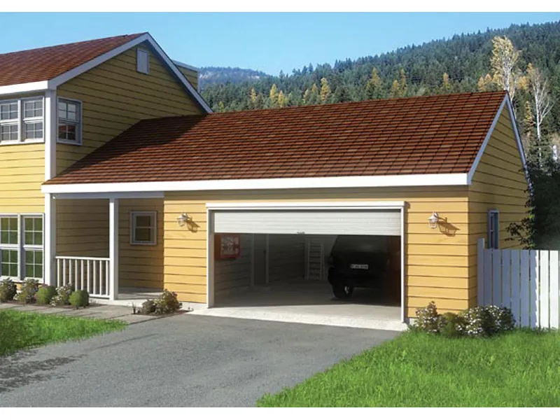 Building Plans Front of Home - Kamilah Two-Car Garage  109D-6016 | House Plans and More