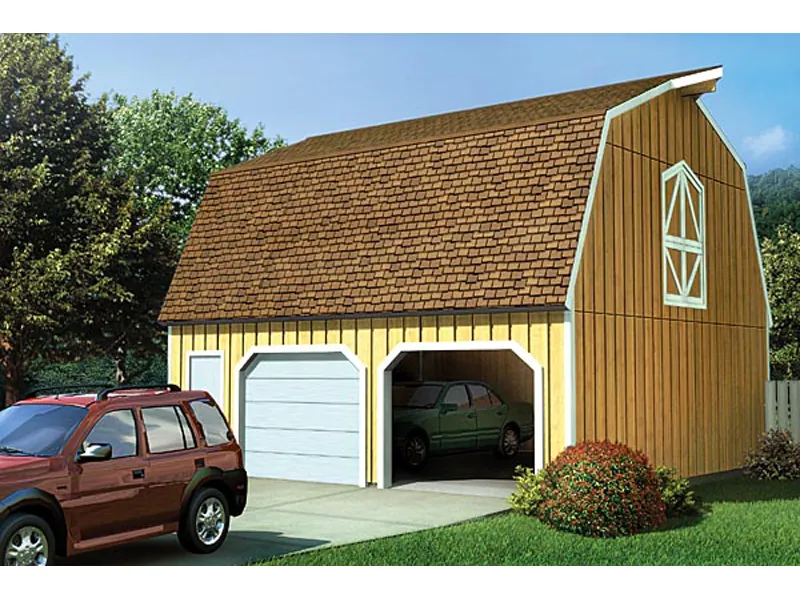 Building Plans Front of Home - Keisha Two-Car Garage 109D-6021 | House Plans and More