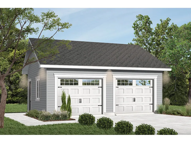 Building Plans Front Photo 04 - Gridstone Two-Car Garage 113D-6022 | House Plans and More