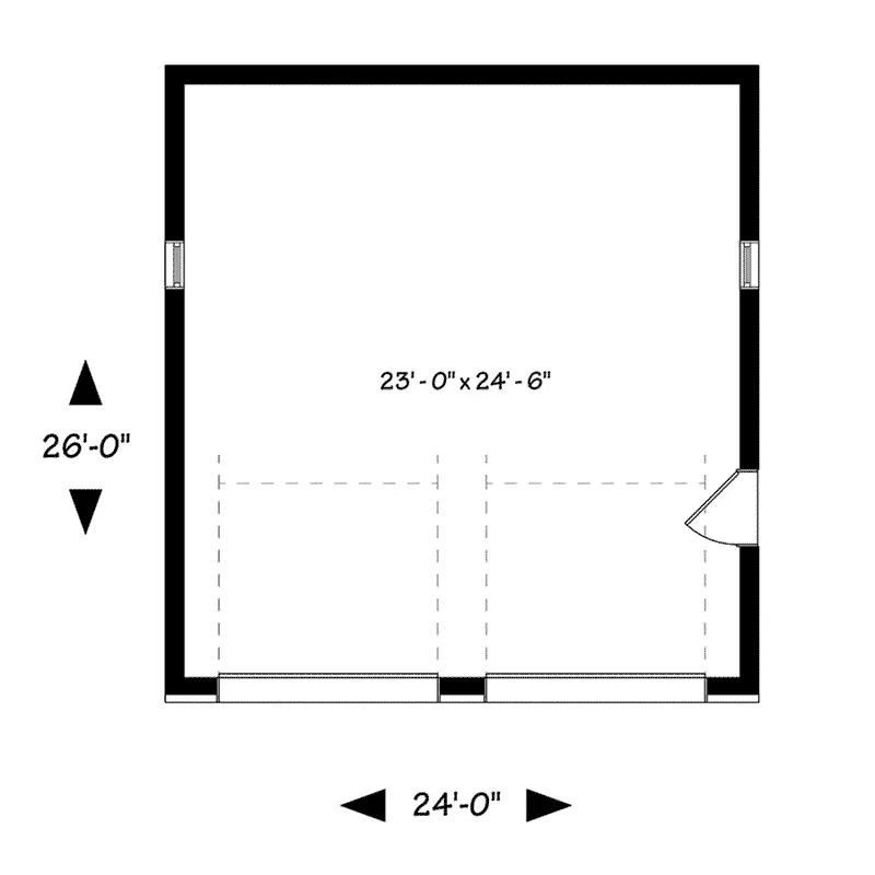 Building Plans First Floor - Vander Modern 2-Car Garage 113D-6036 | House Plans and More