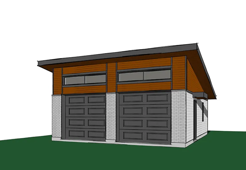Building Plans Front of Home - Vander Modern 2-Car Garage 113D-6036 | House Plans and More