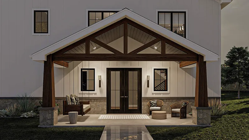 Building Plans Front of Home - 125D-7572 | House Plans and More