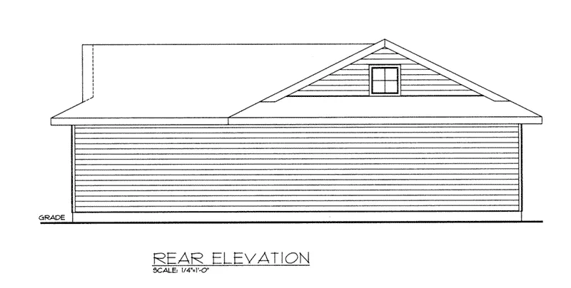 Building Plans Rear Elevation -  133D-6005 | House Plans and More