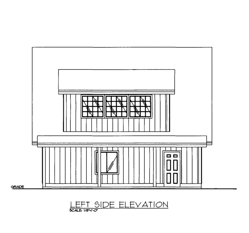 Building Plans Left Elevation -  133D-6010 | House Plans and More
