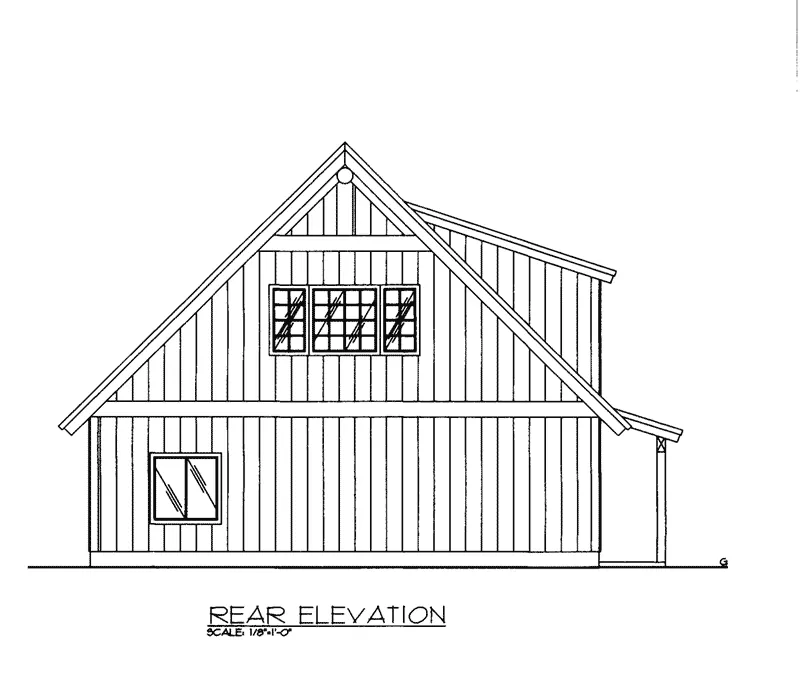 Building Plans Rear Elevation -  133D-6010 | House Plans and More