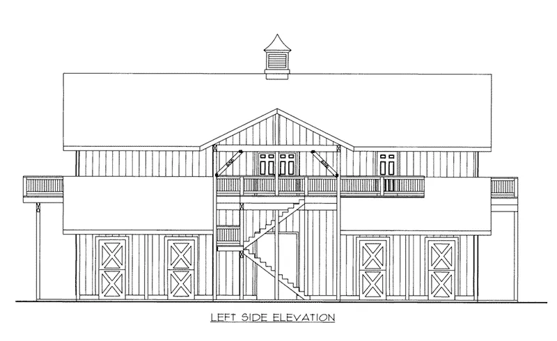 Building Plans Left Elevation -  133D-7510 | House Plans and More