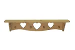 34" heart shelf offers a cute place for displaying collectibles