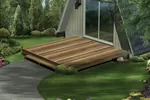 Simple wood deck is perfect for a flat lot