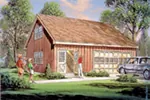 Building Plans Front Image - Whitney Hill Workshop Garage 002D-6002 | House Plans and More