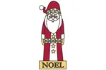 Santa Noel is a cute nostalgic design yard art pattern for the holidays