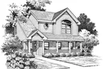 Neoclassical House Plan Front Image of House - Parkhill Cozy Apartment Garage 007D-0070 | House Plans and More