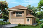 Southwestern House Plan Front of Home - Fresno Bay Apartment Garage 007D-0242 | House Plans and More