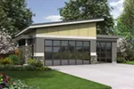 Modern House Plan Front of Home - Morley Garage Workshop 012D-6015 | House Plans and More