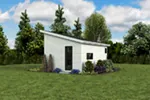 Building Plans Rear Photo 06 - Morrow Modern Studio 012D-7508 | House Plans and More