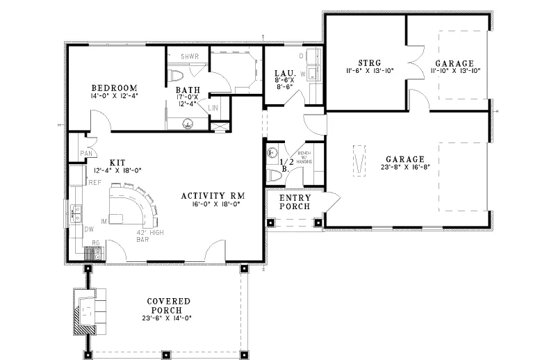 Traditional Project Plan First Floor 055D-1029