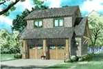 Traditional House Plan Front of Home - Nicklaus Apartment Garage 055D-1030 | House Plans and More